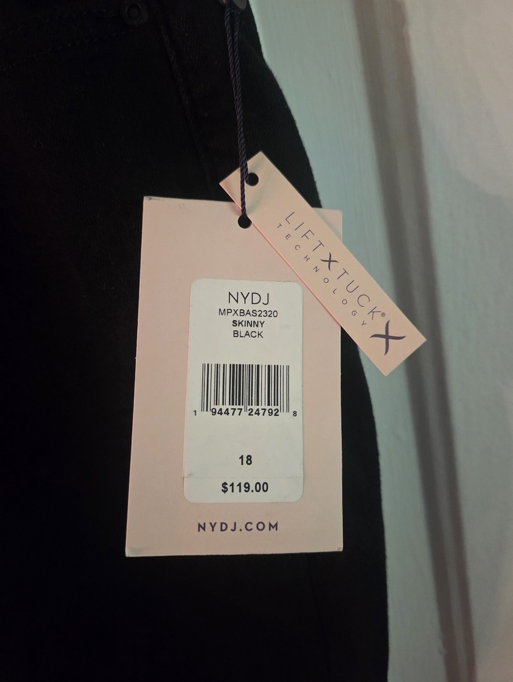 NYDJ Ami Skinny Lift Tuck Black Stretch Jeans Size 18 NWT - Picture 5 of 8